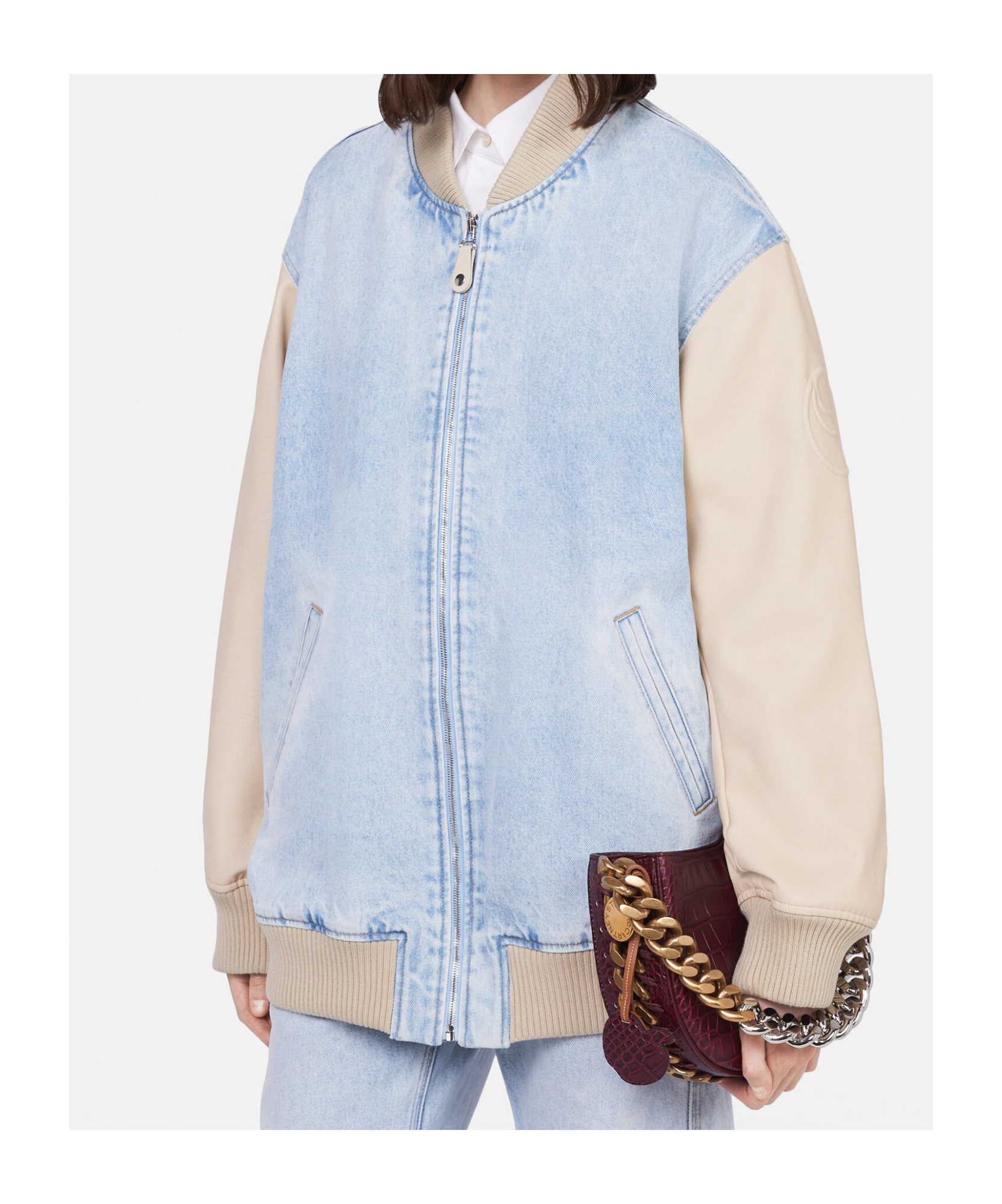 Stella Mccartney Long-sleeved Casual Jacket In Blue