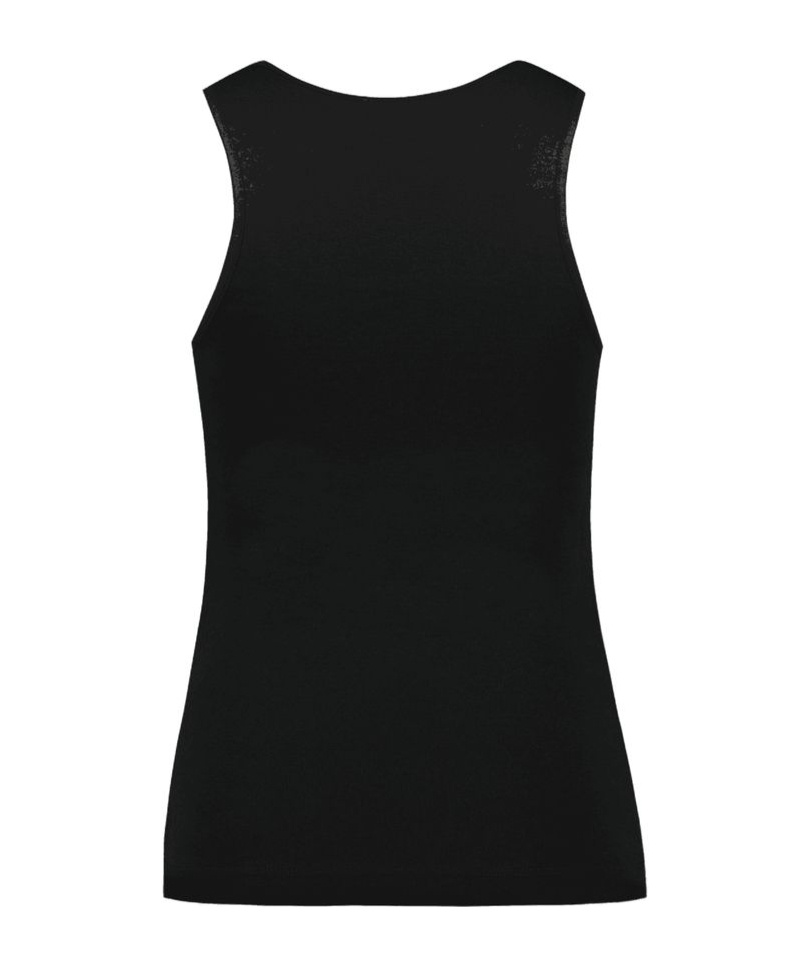 Simone Rocha Black Ruffle Frill Tank Top In Black