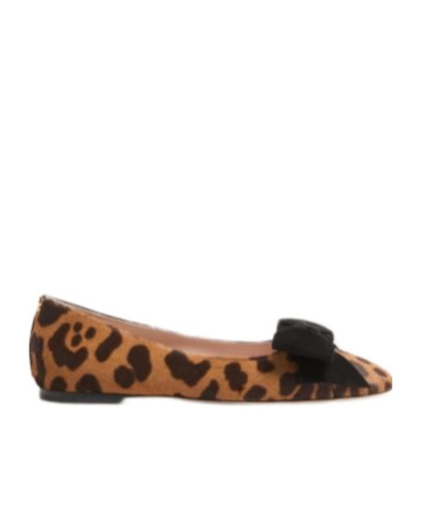 Valentino Garavani Bowow Ballerina In Pony-effect Calfskin Woman Animal Print 41 In Multi