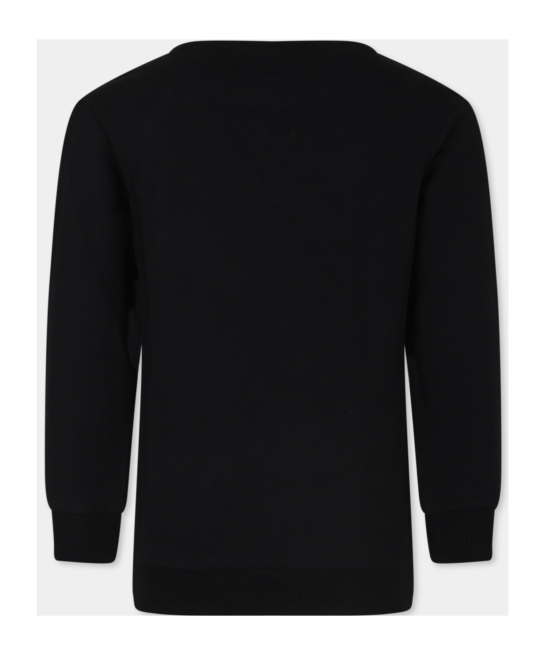 Shop Balmain Logo-print Cotton Sweatshirt In Black