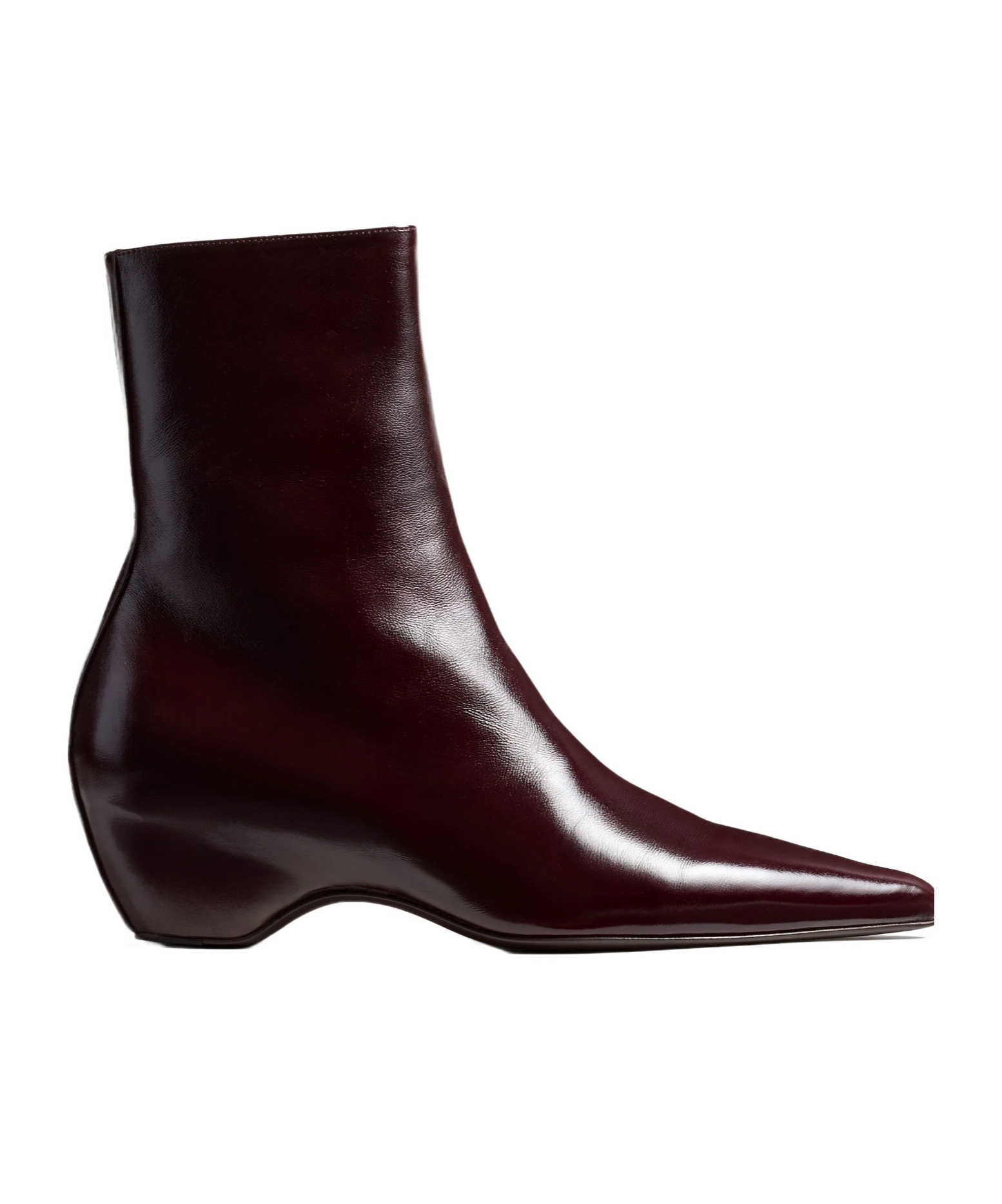Khaite Sybil Ankle Boot In Burgundy