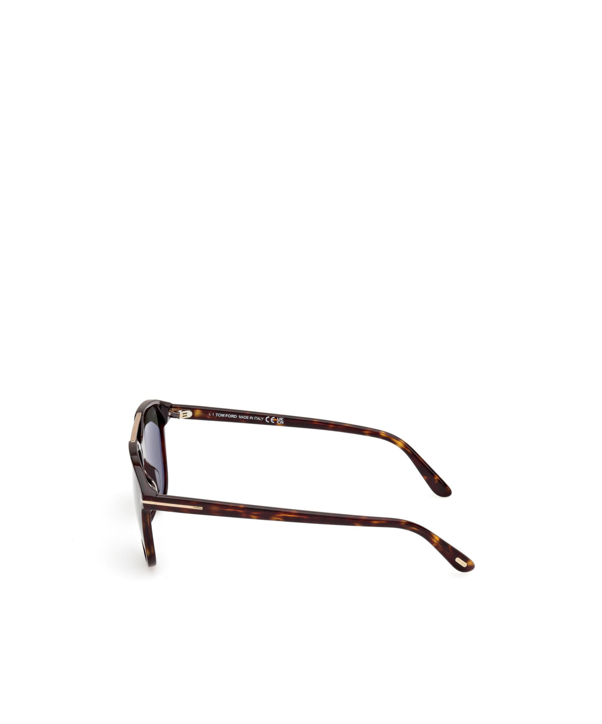 Tom Ford Eyewear Damian Pilot Frame Double Bridge Sunglasses In Green