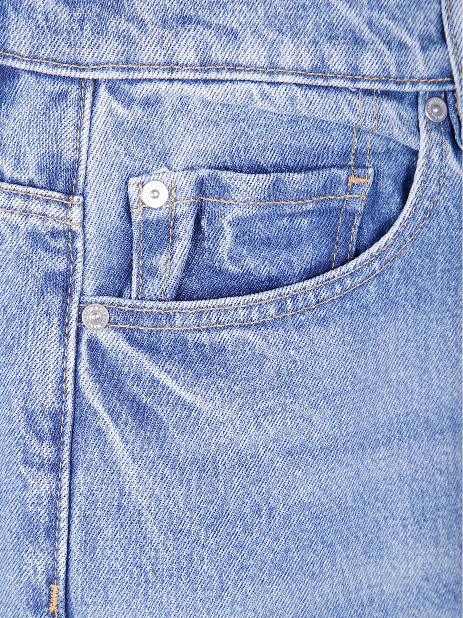 7 For All Mankind Denim Trousers With Belt Loops In Blue