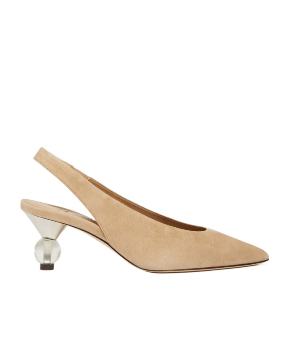 Weekend Max Mara Pointed High Heel Sandals In Gold