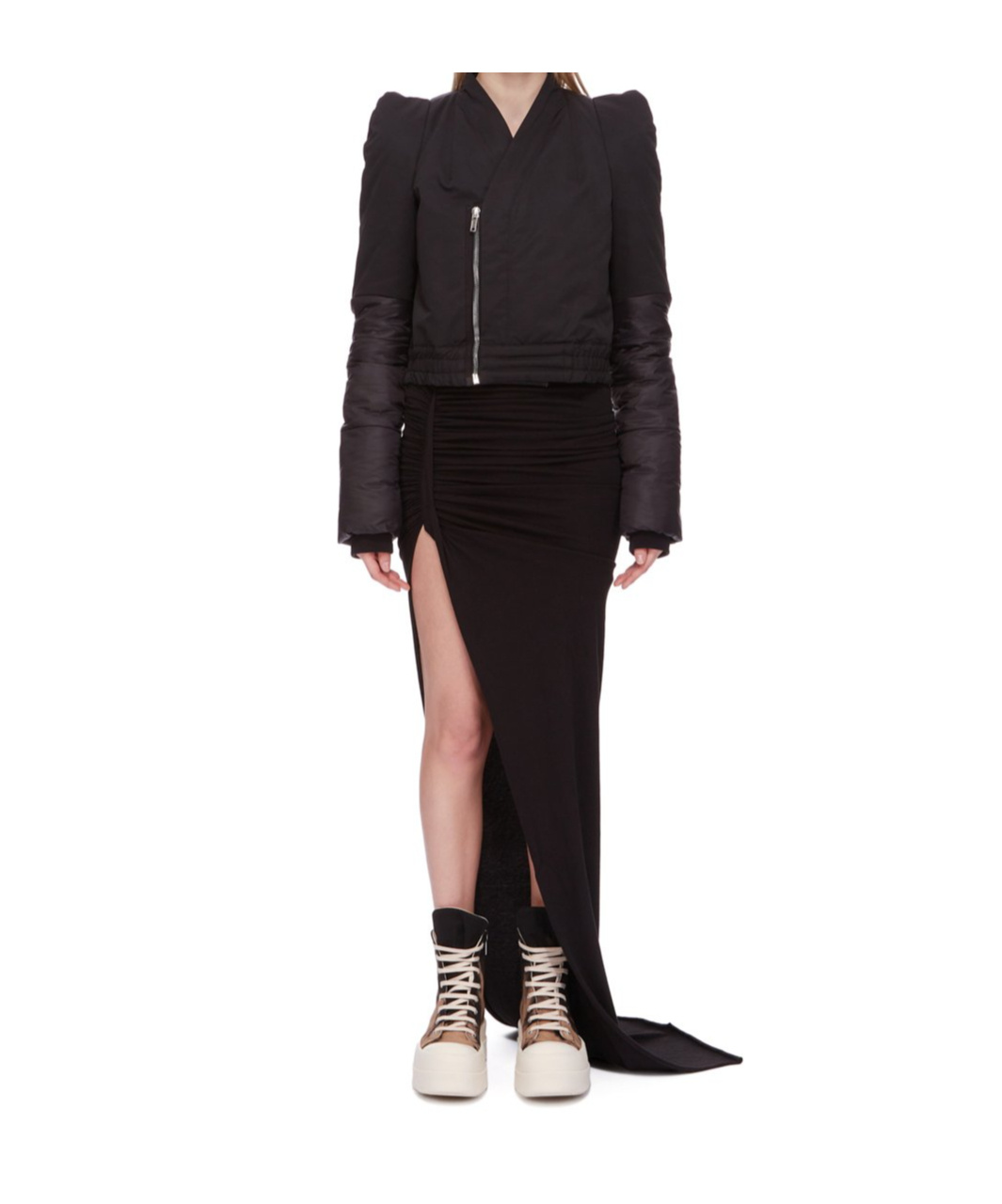 Rick Owens Drkshdw Long-sleeved Casual Jacket In Black