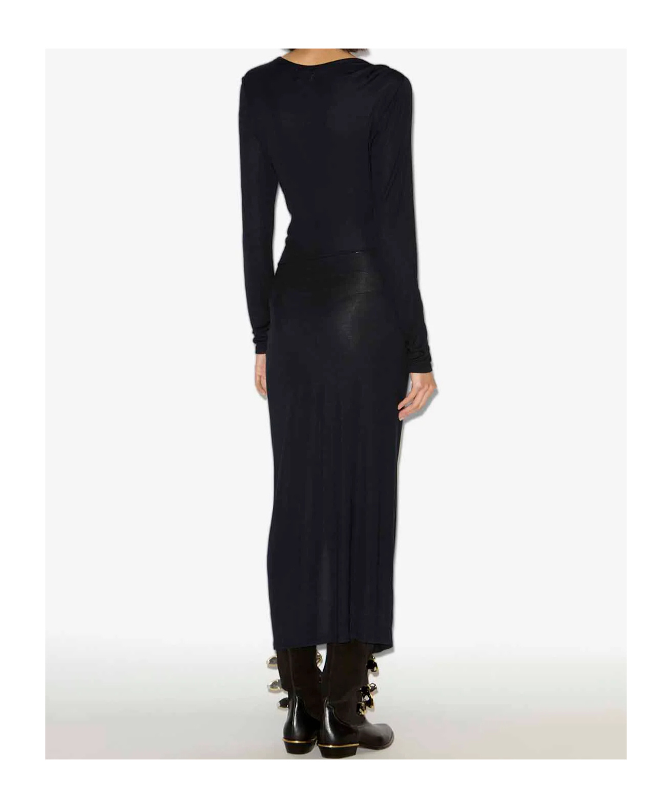 Isabel Marant Étoile Isabel Marant Etoile Black Stretch Modal Jelina Dress In Black