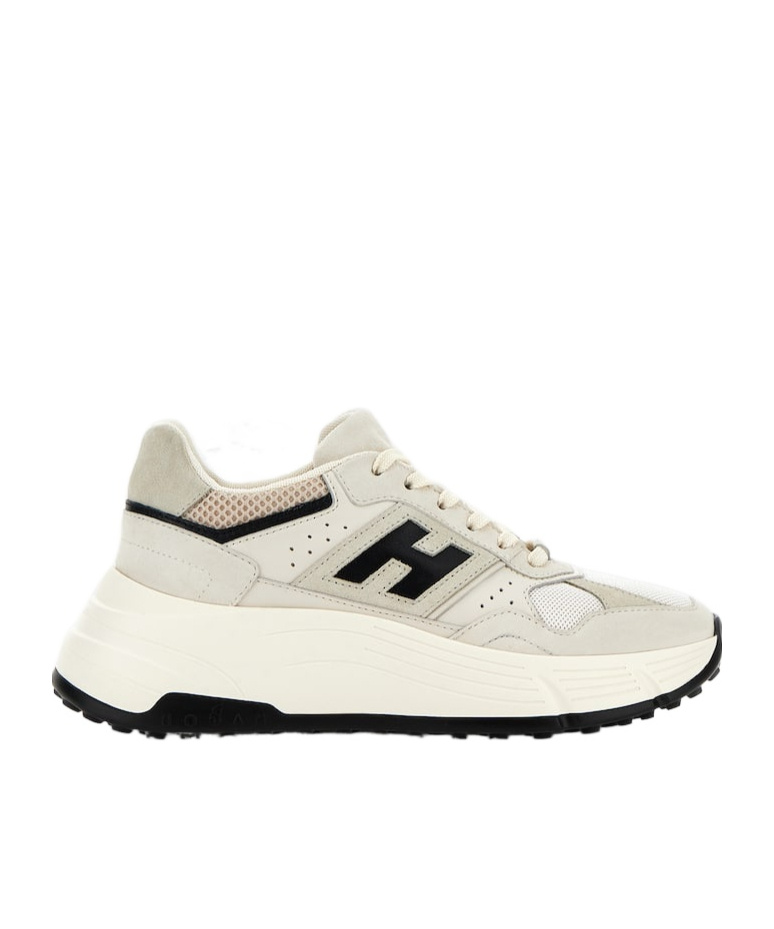 Hogan H669 Lace-up Leather Shoes In White