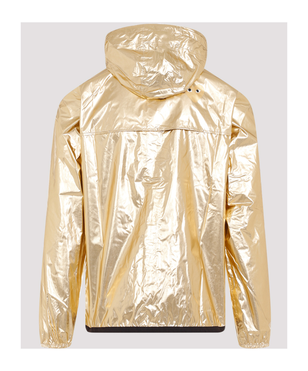 Shop Comme Des Garçons Play Zipped Hooded Jacket In Nude