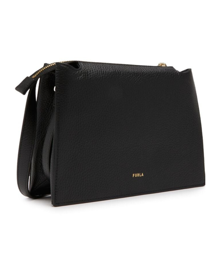 Shop Furla Nuvola Small Crossbody Bag In Black