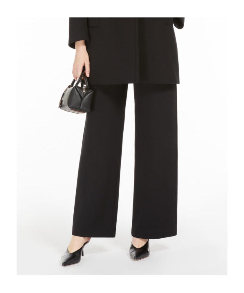 Shop Max Mara 's High Waist Straight Leg Pants In Black