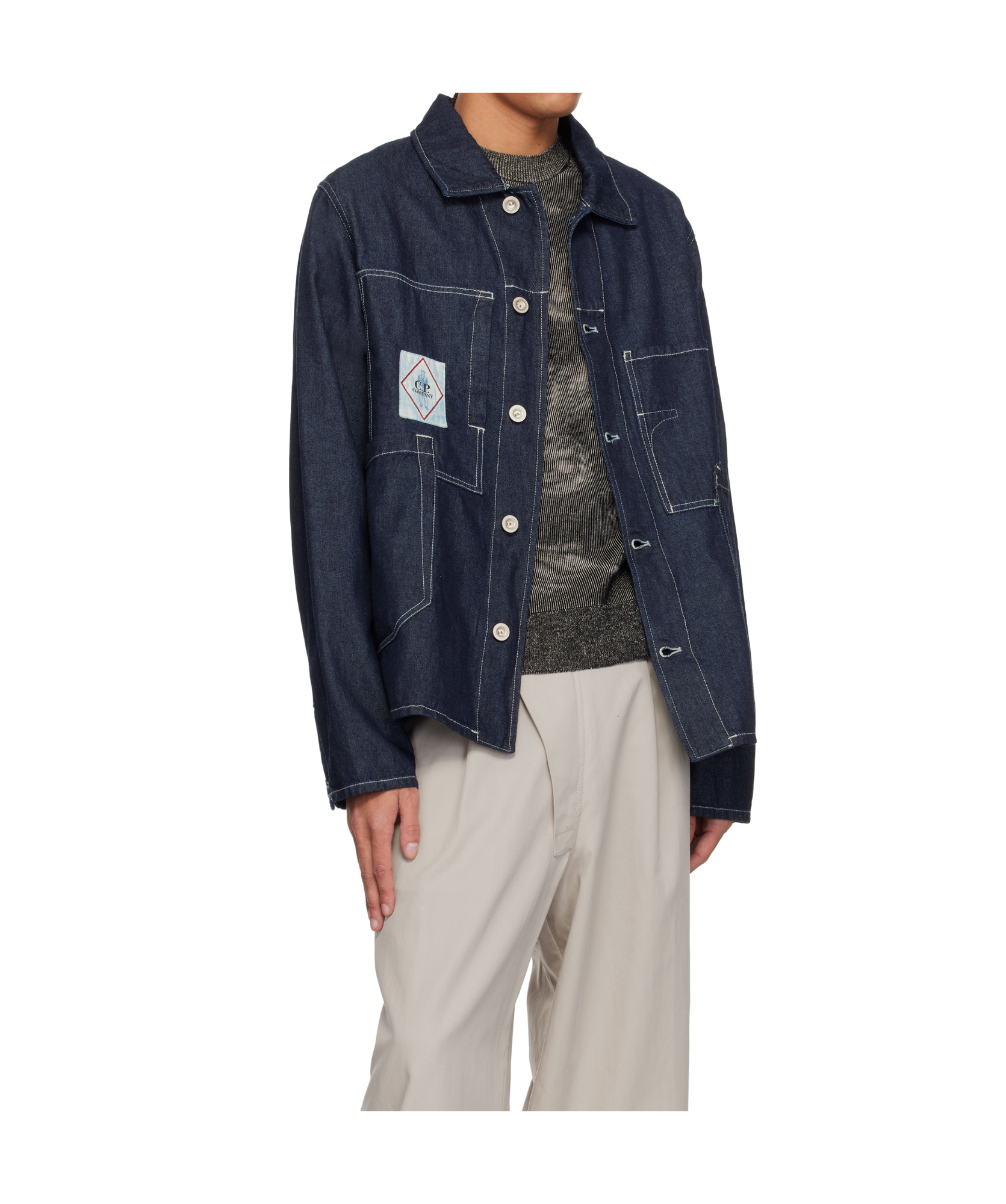 C.p. Company C.p.company Cotton Denim Jacket In Blue