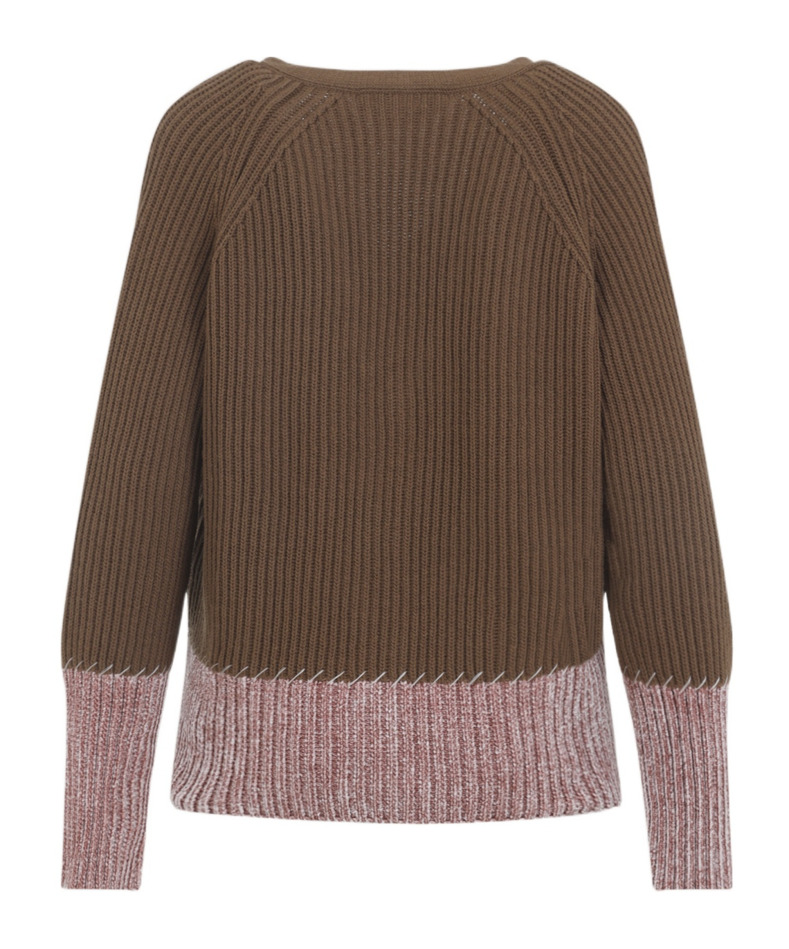 Marni Two Tone V Neck Cardigan In Green