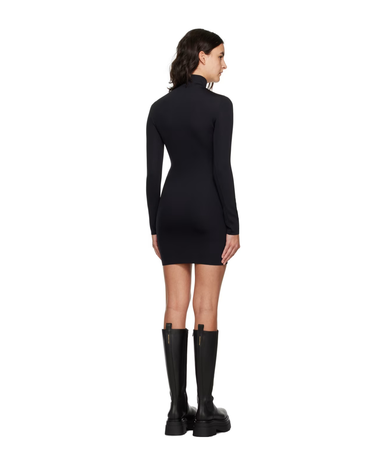 Off-white Dress In Black Viscose In Black