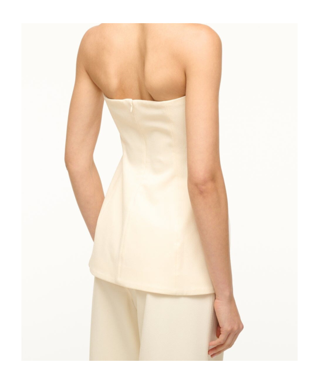 Staud Strapless Top In White