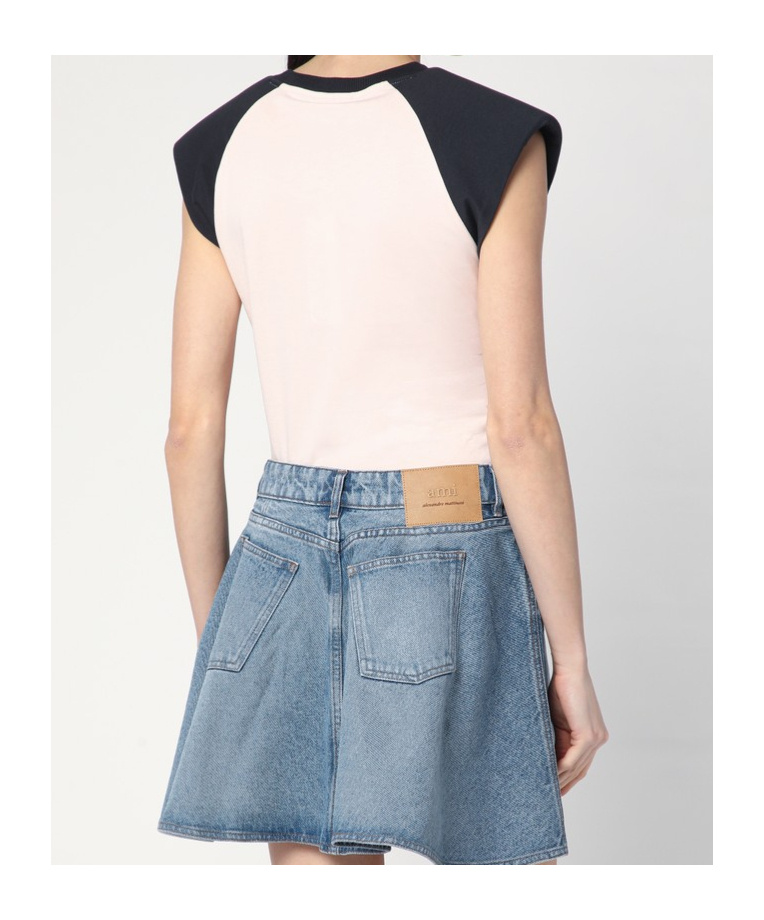 Ganni Basic Jersey Bunny Raglan T-shirt T-shirts Pink