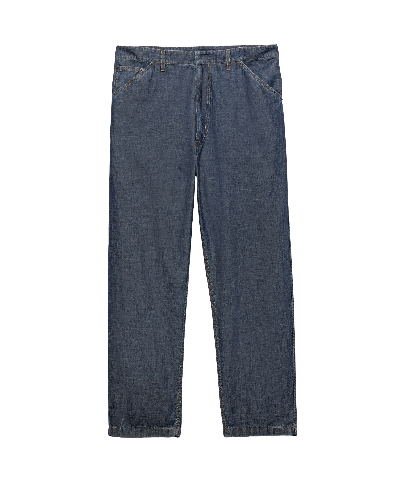 Prada Chambray Pants In Blue