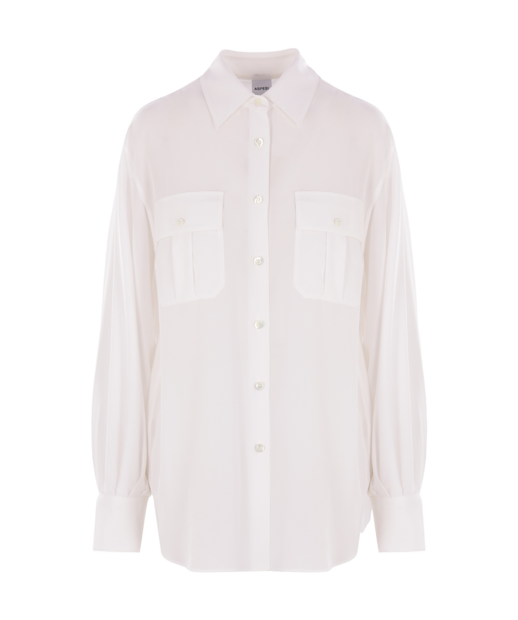 Shop Aspesi Patch-pockets Button-up Shirt In White