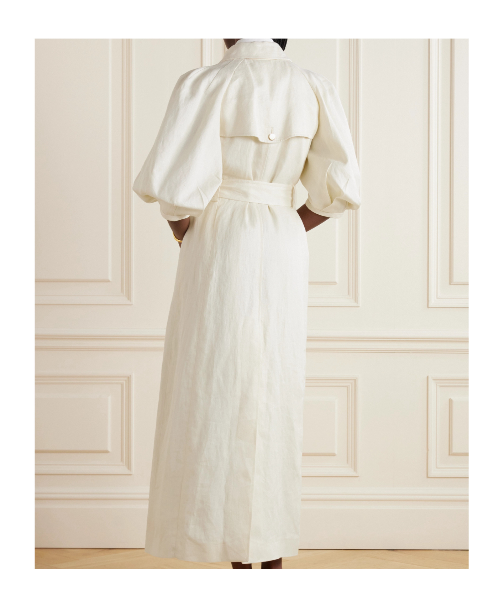 Gabriela Hearst Double-breasted Trench Coat In White