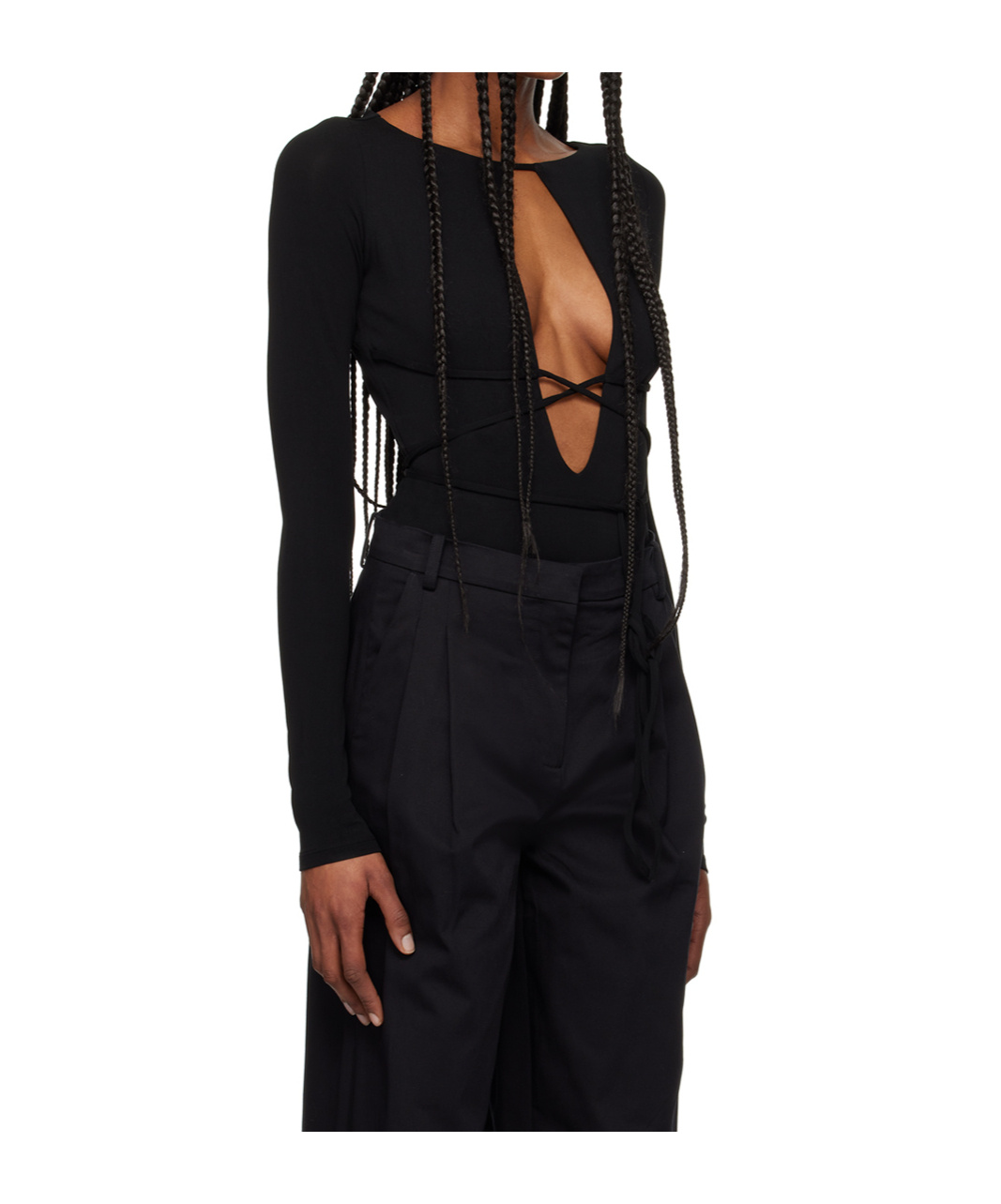 Tove Hollow Bodysuit In Black