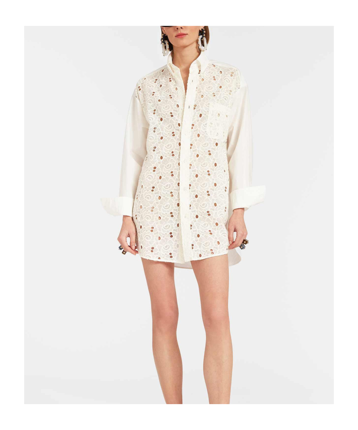 La Doublej Long-sleeved Shirt In White