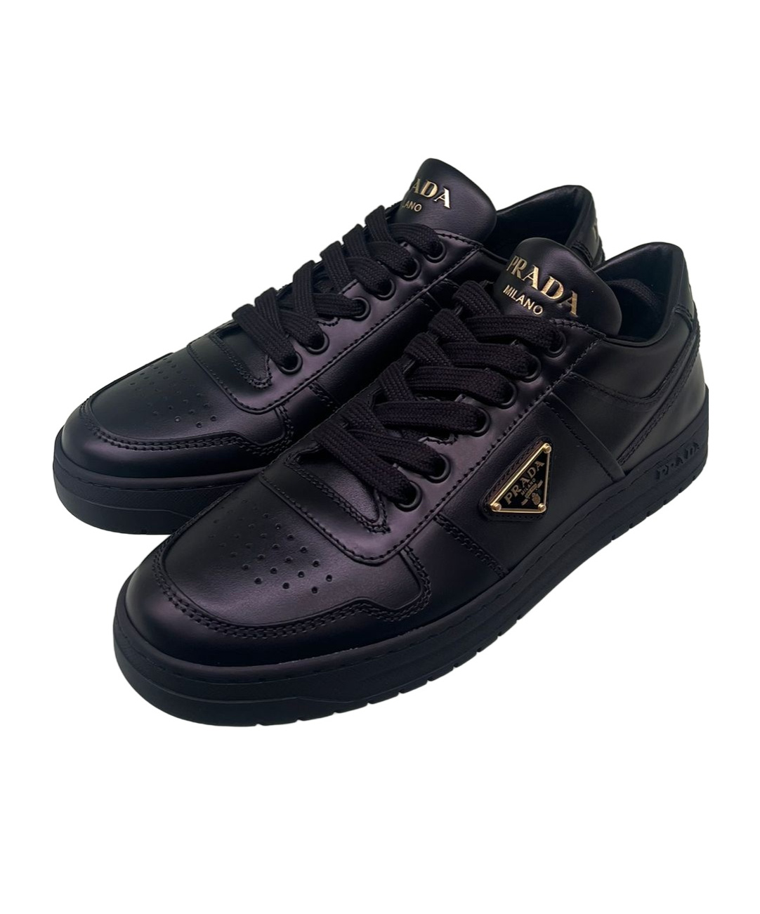 Prada Downtown Logo Sneakers In Black