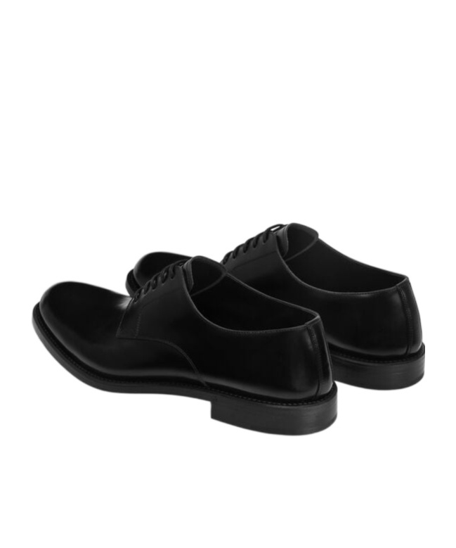 Dolce & Gabbana Lace-up Derby Shoes With A Brushed Finish In Black