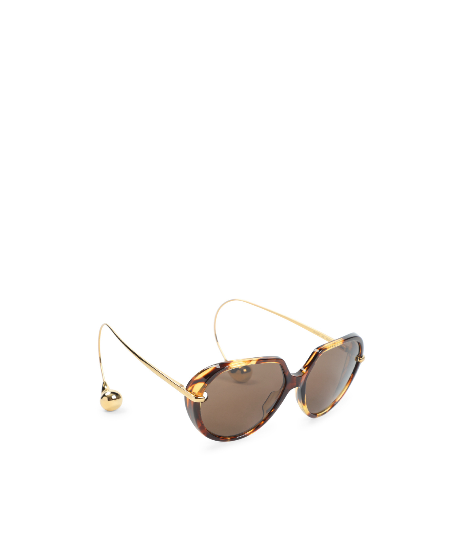 Bottega Veneta Bv1436s Round Frame Sunglasses In Green