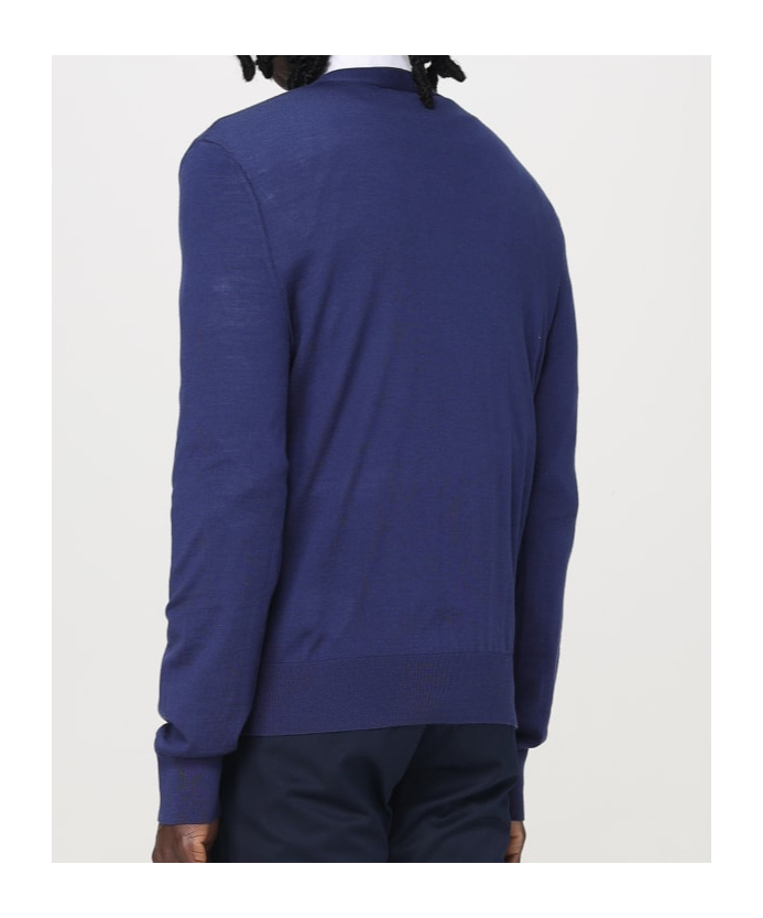 Dsquared2 Virgin Wool Cardigan In Blue