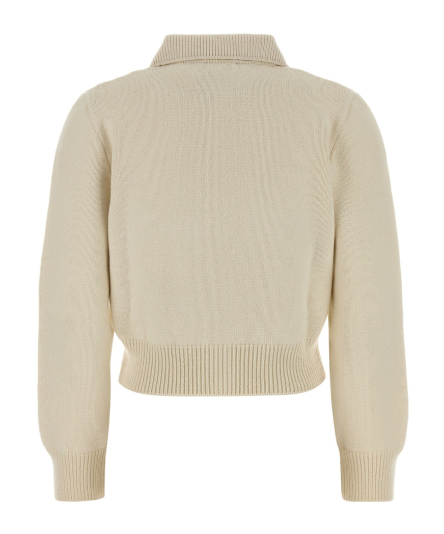 Apc A.p.c. Ivory Wool Cardigan In Brown