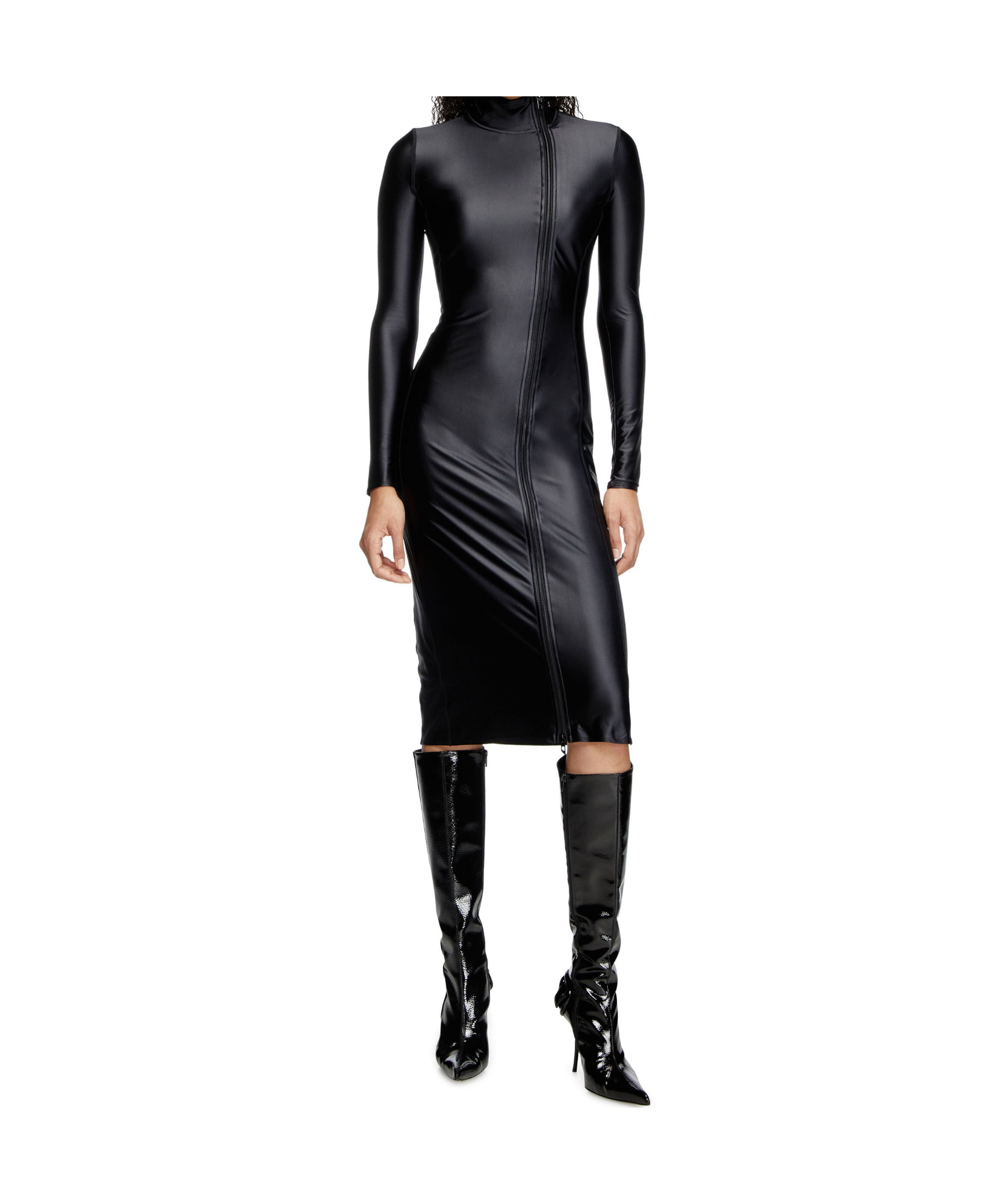 DIESEL D-SILVER MIDI DRESS