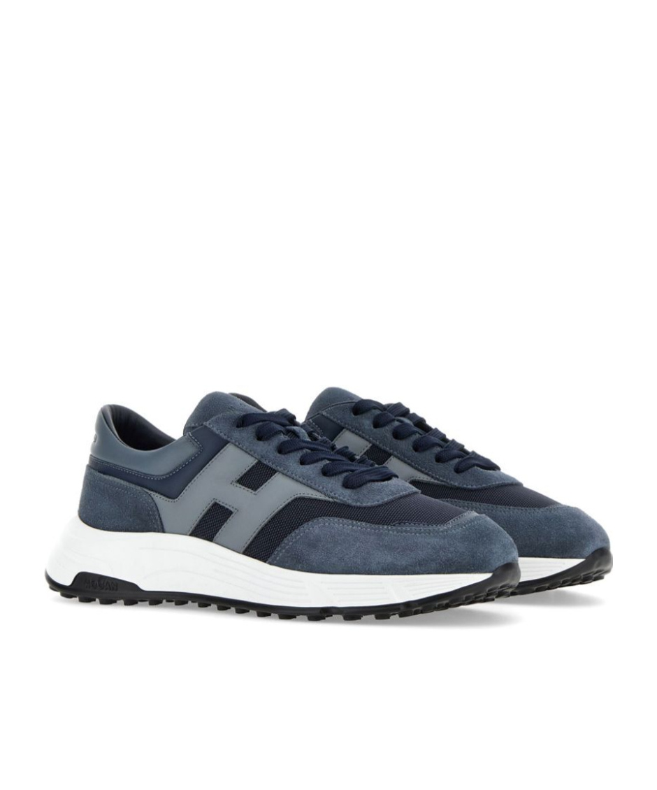 Hogan Hyperlight - Suede And Canvas Sneakers In Blue