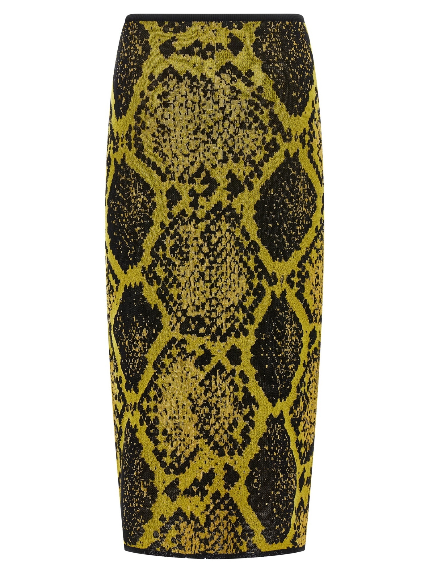 Attico Knee-length Bodycon Python Print Skirt In Multi