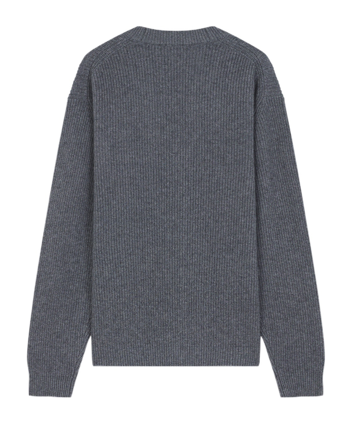 Shop Maison Kitsuné Bold Fox Head Patch Knitted Cardigan In Gray