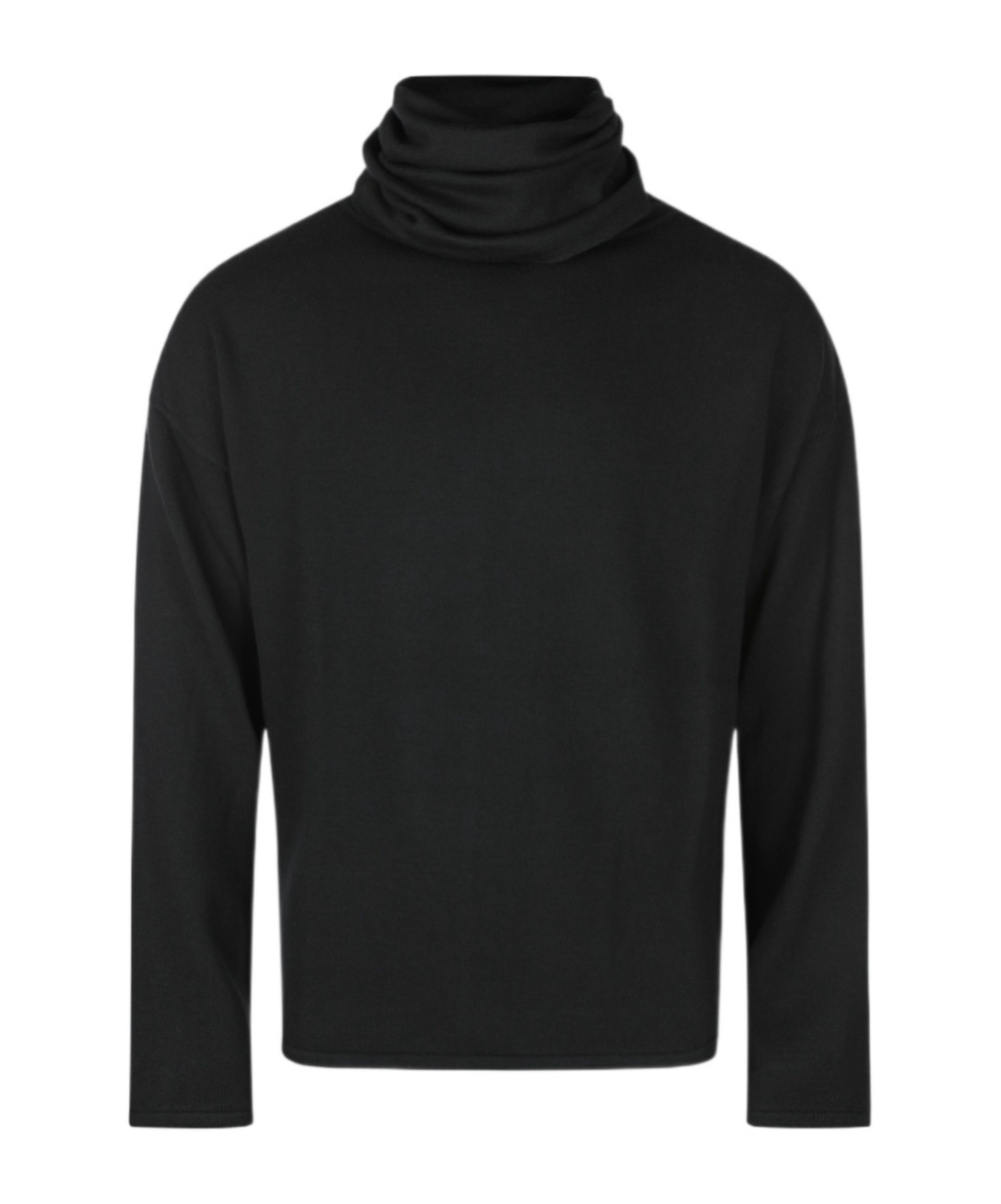 Saint Laurent Wool Turtleneck Sweater In Black