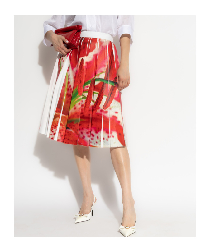 Tory Burch Pleated Skirt With Colorful Print