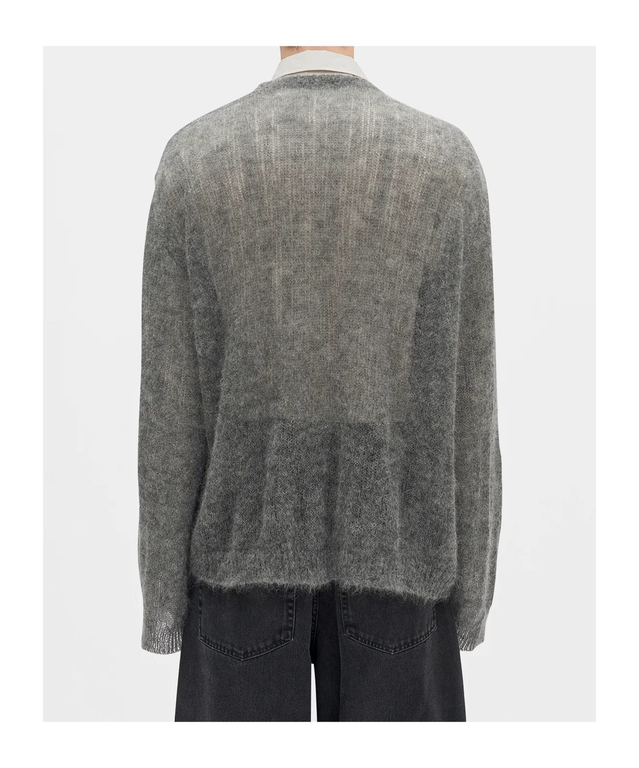Ann Demeulemeester Palmar Drawstring Sweater In Gray