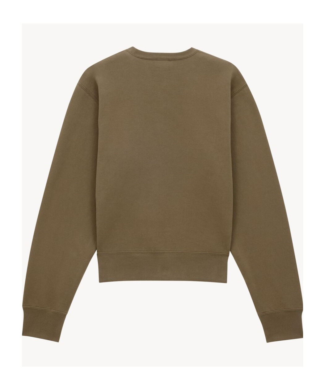 Saint Laurent Cassandre-embroidered Sweatshirt In Green