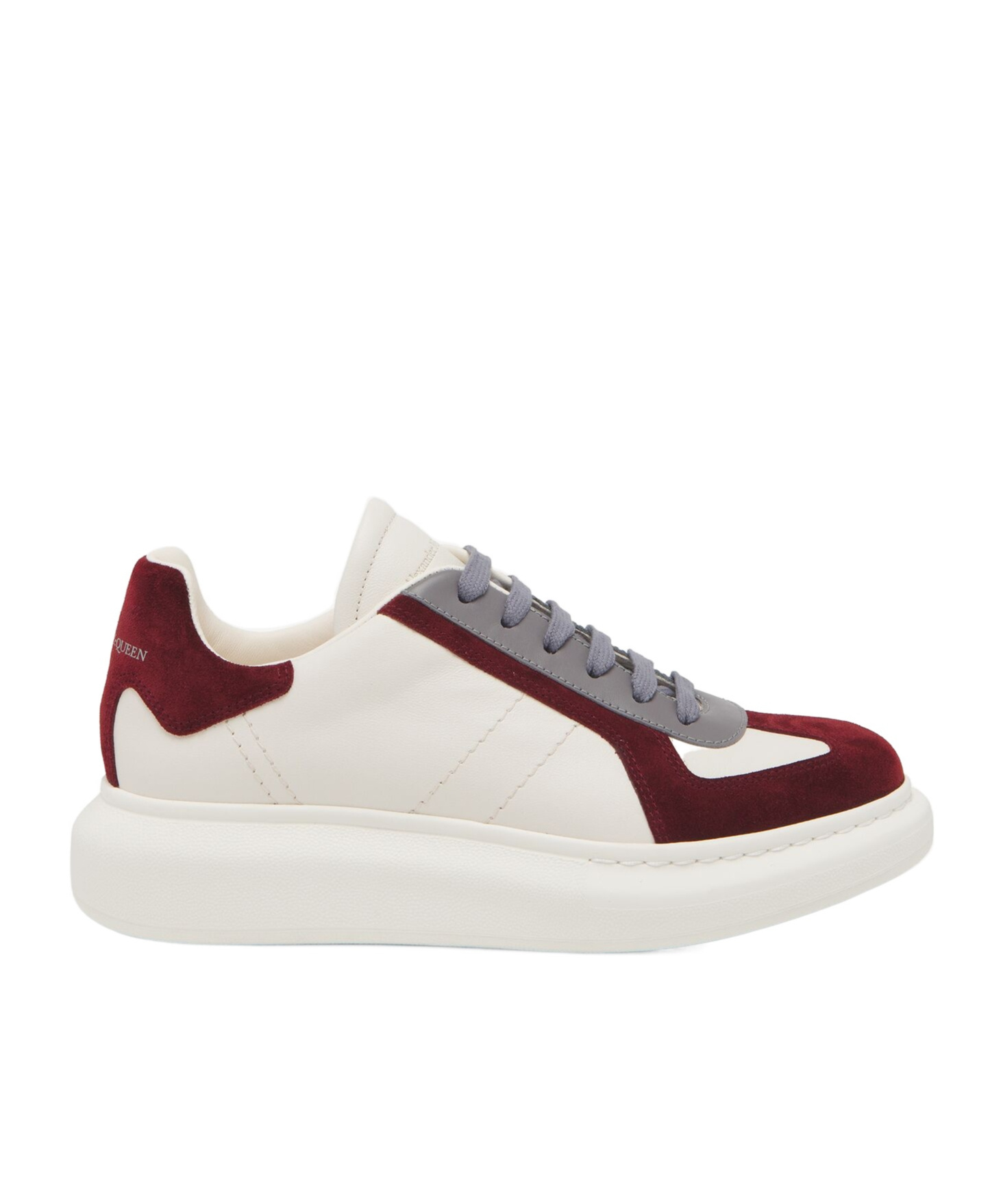 Alexander Mcqueen Oversized Retro Leather And Suede Sneakers In White