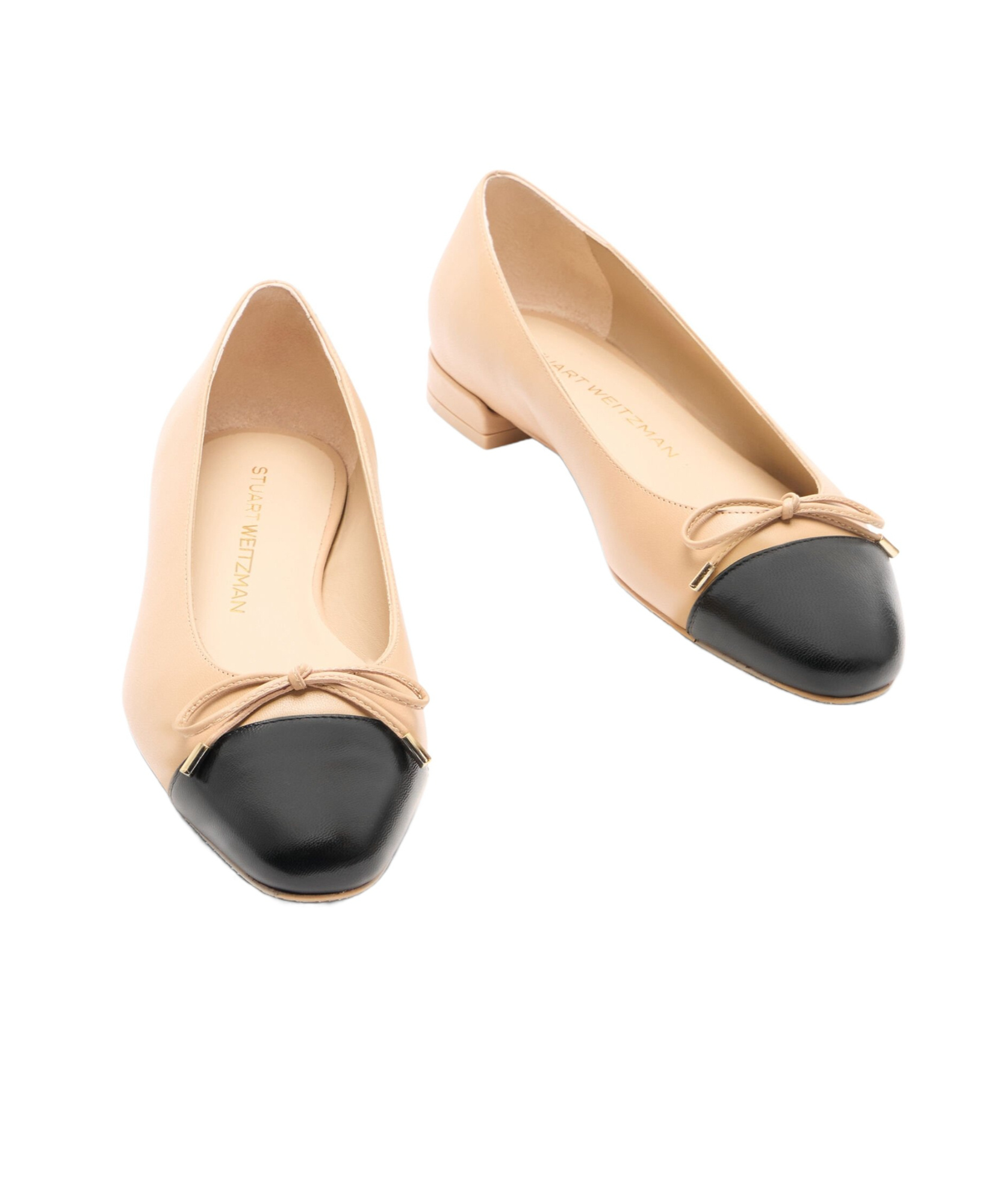 Stuart Weitzman Bow Flat Shoes In Nude