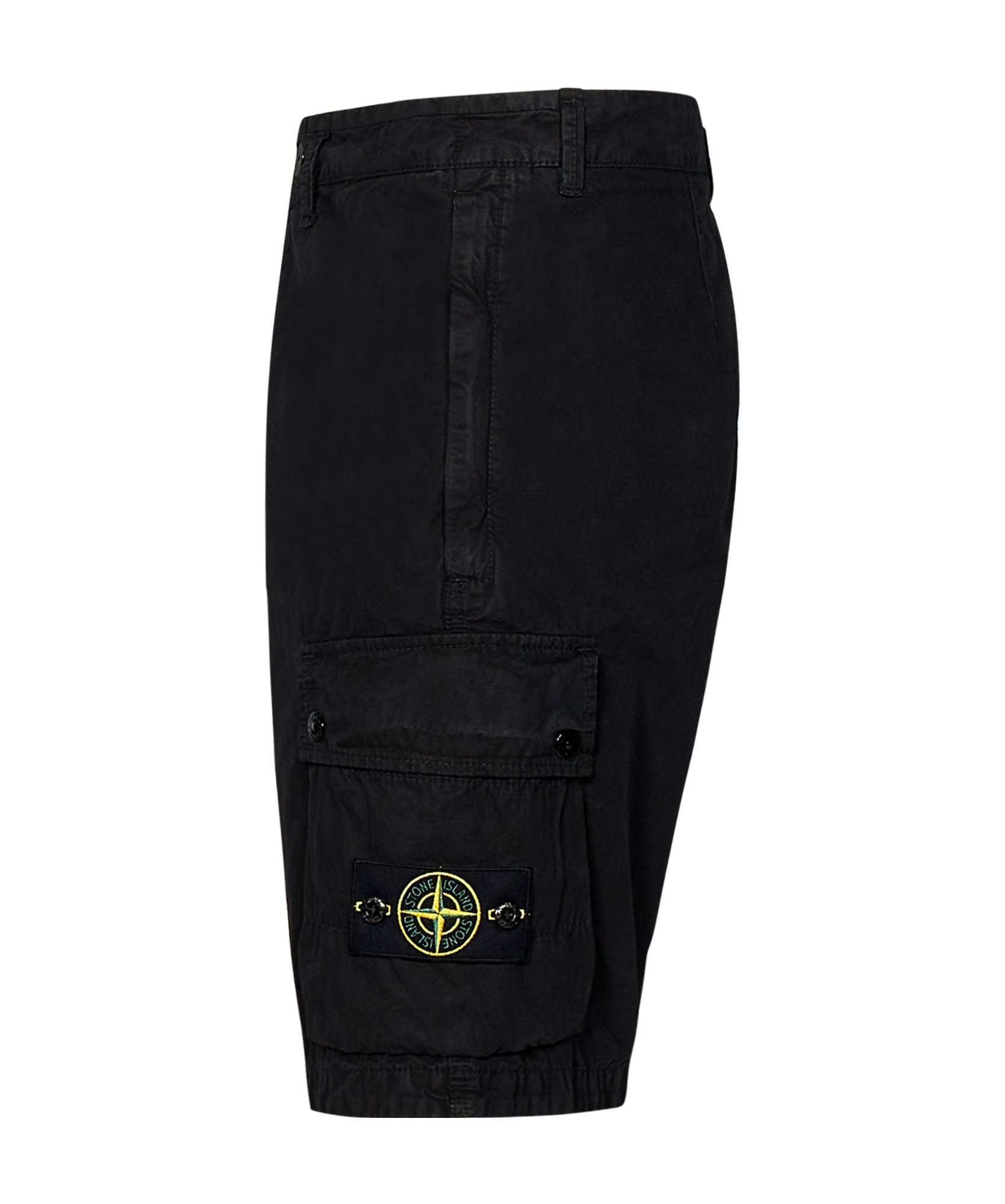 STONE ISLAND STONE ISLAND LOGO PATCH KNEE-HIGH SHORTS 