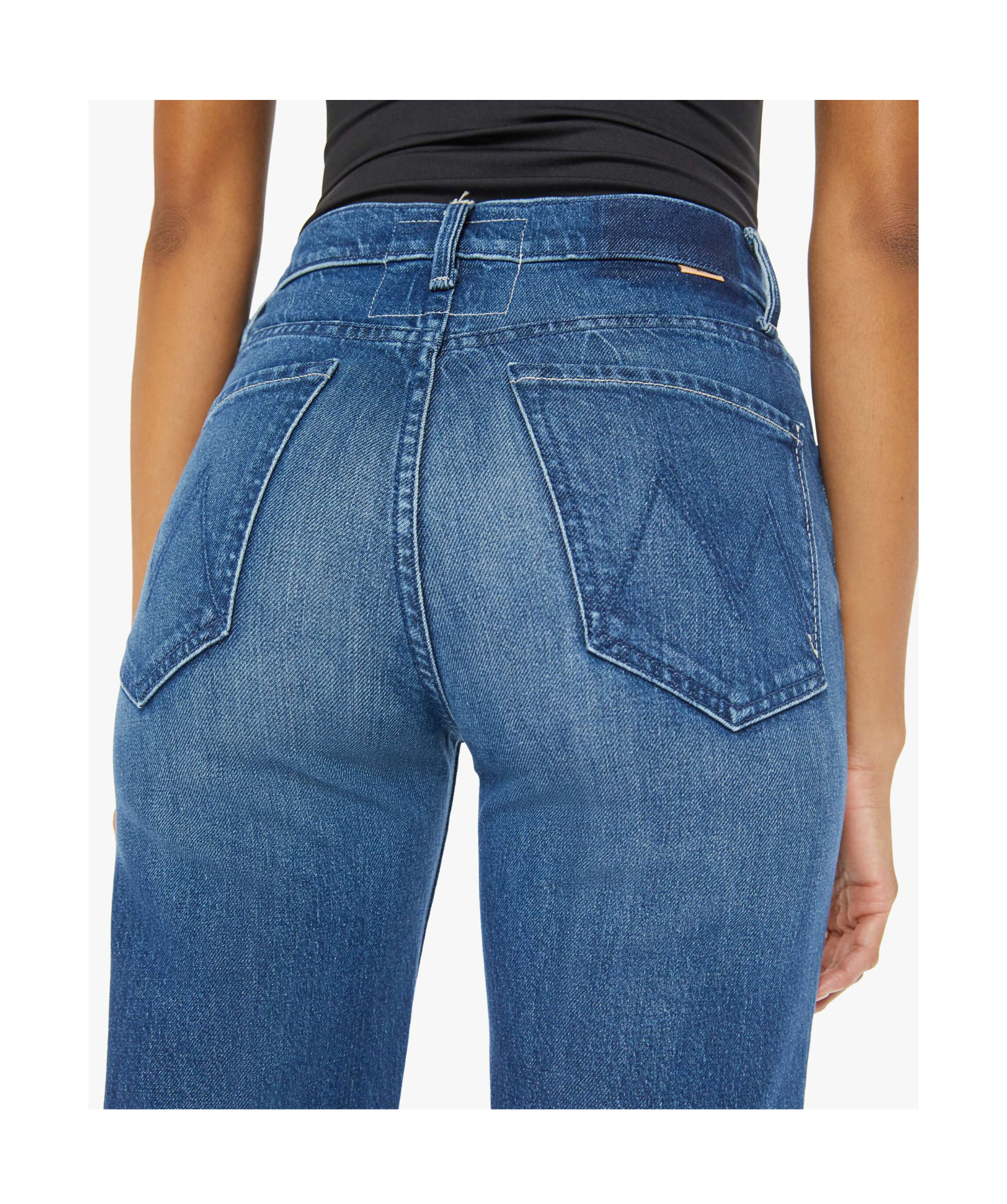 Mother The Rambler Zip Heel High Rise Jeans In Which Is Witch In Blue