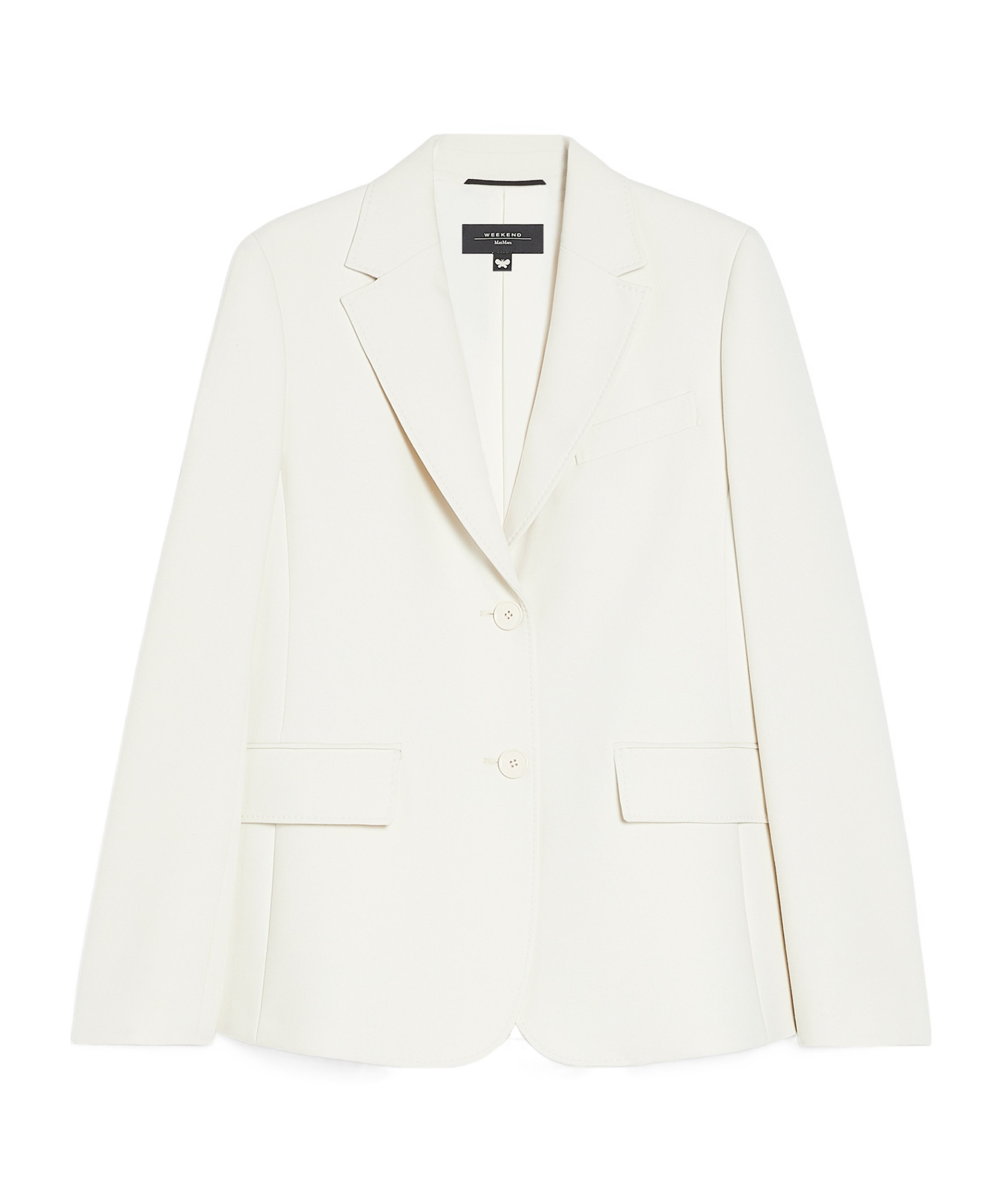 Weekend Max Mara Nervoso Sabbia Double-breasted Blazer In White