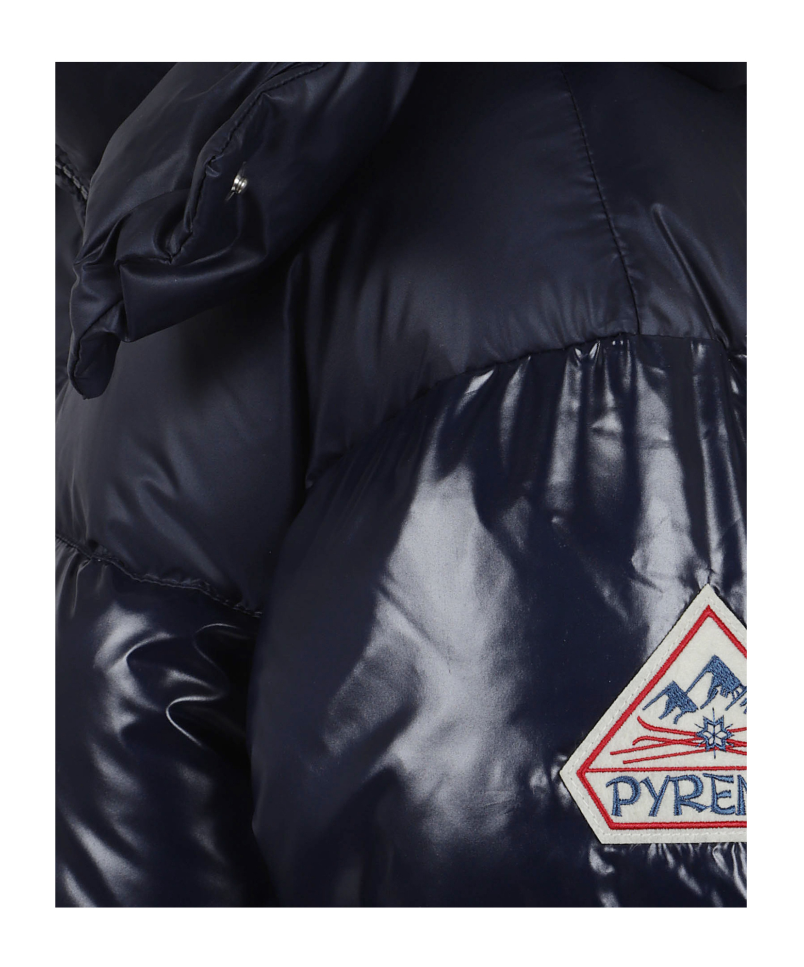 Pyrenex Lively Long Hooded Quilted Jacket In Blue