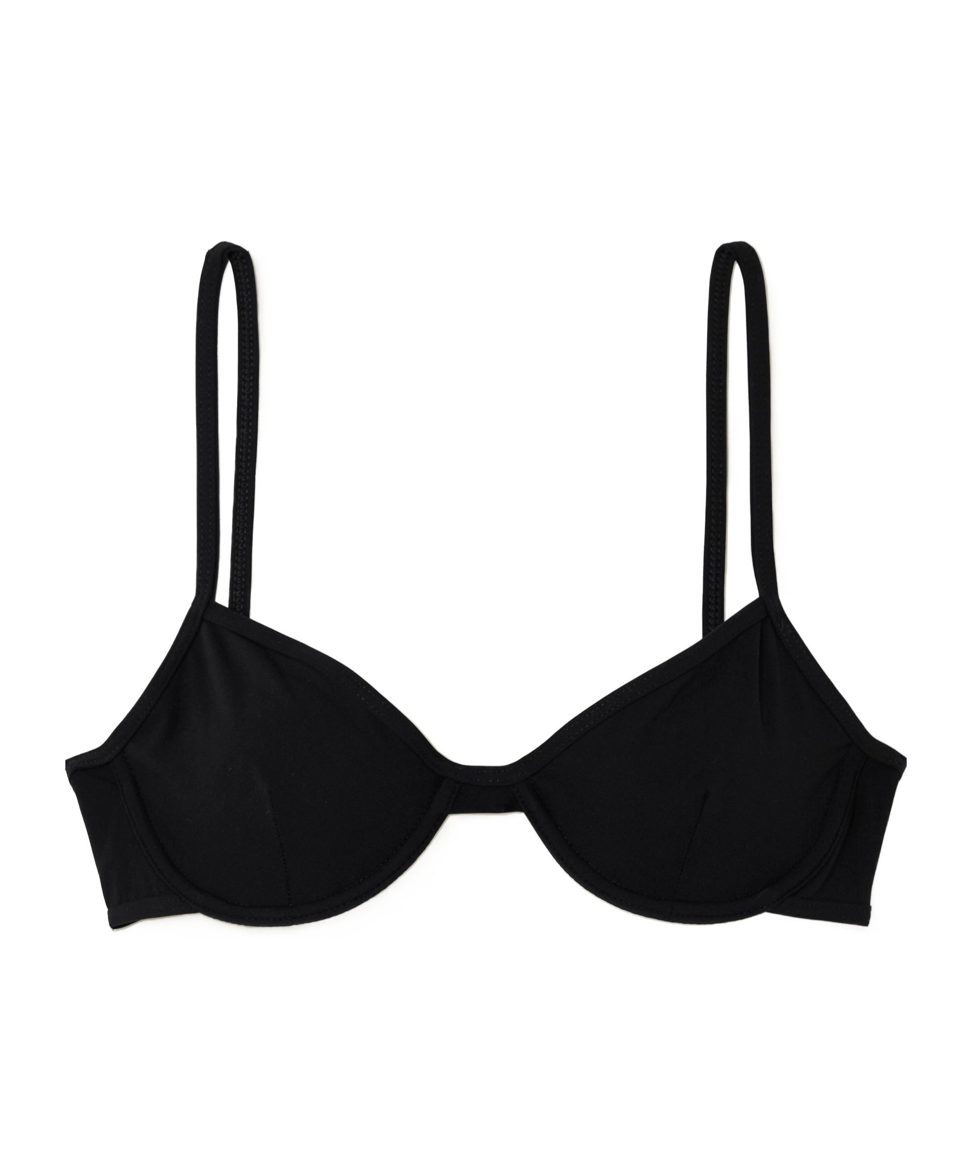 Totême Underwire Half-cup Bikini Top In Black