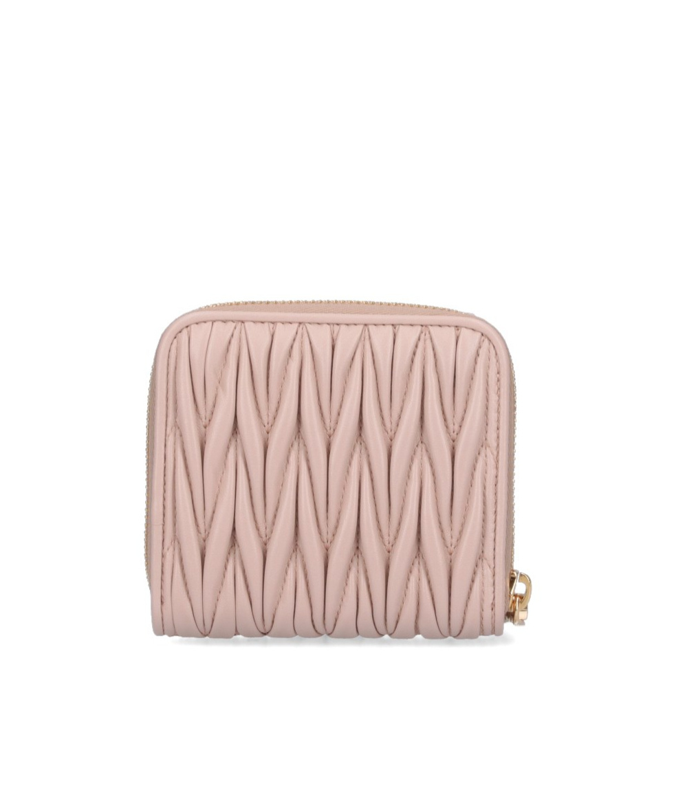 Miu Miu Matelassé Wallet In Nude