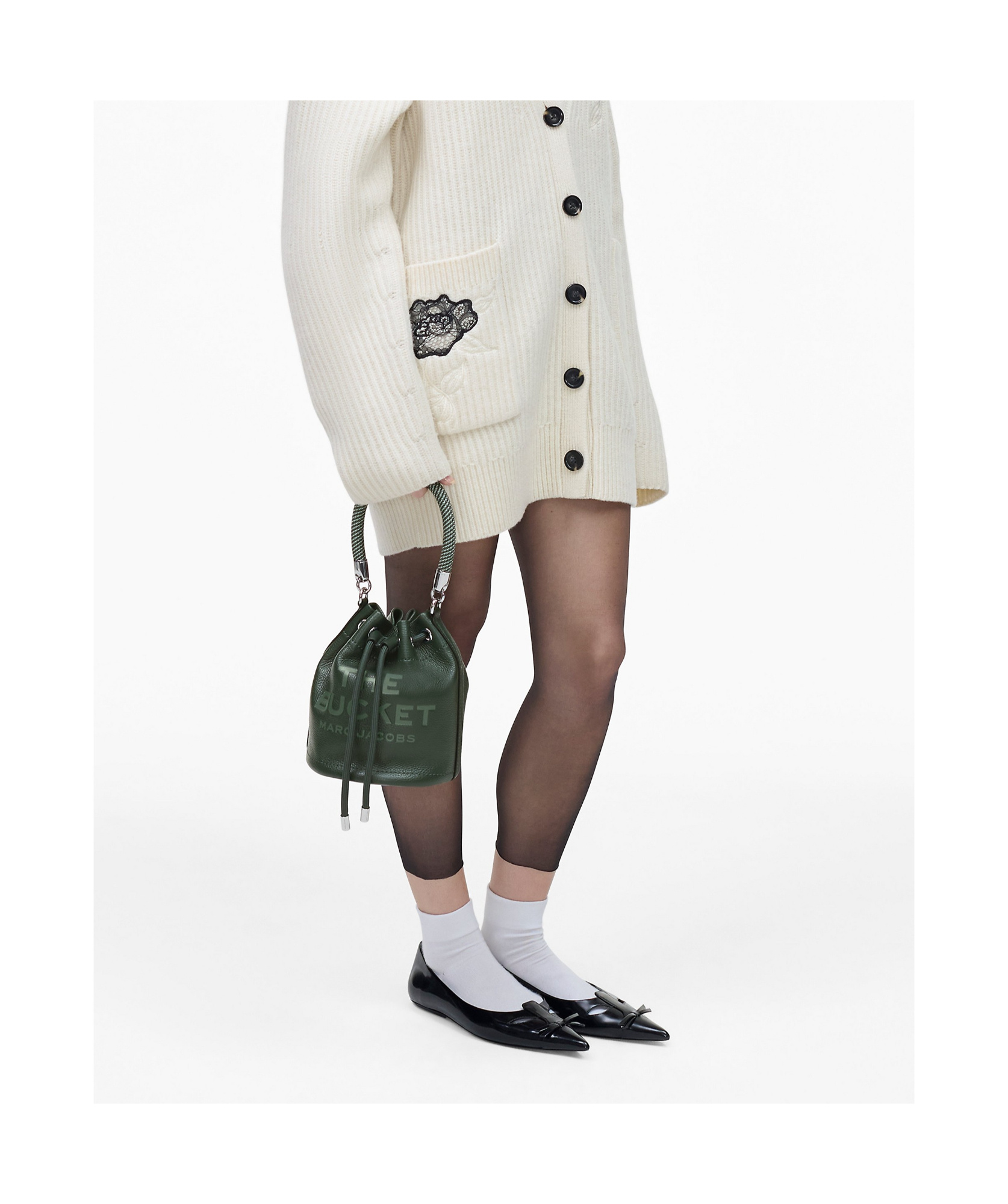 Shop Marc Jacobs Logo Embossed Bucket Bag In Black