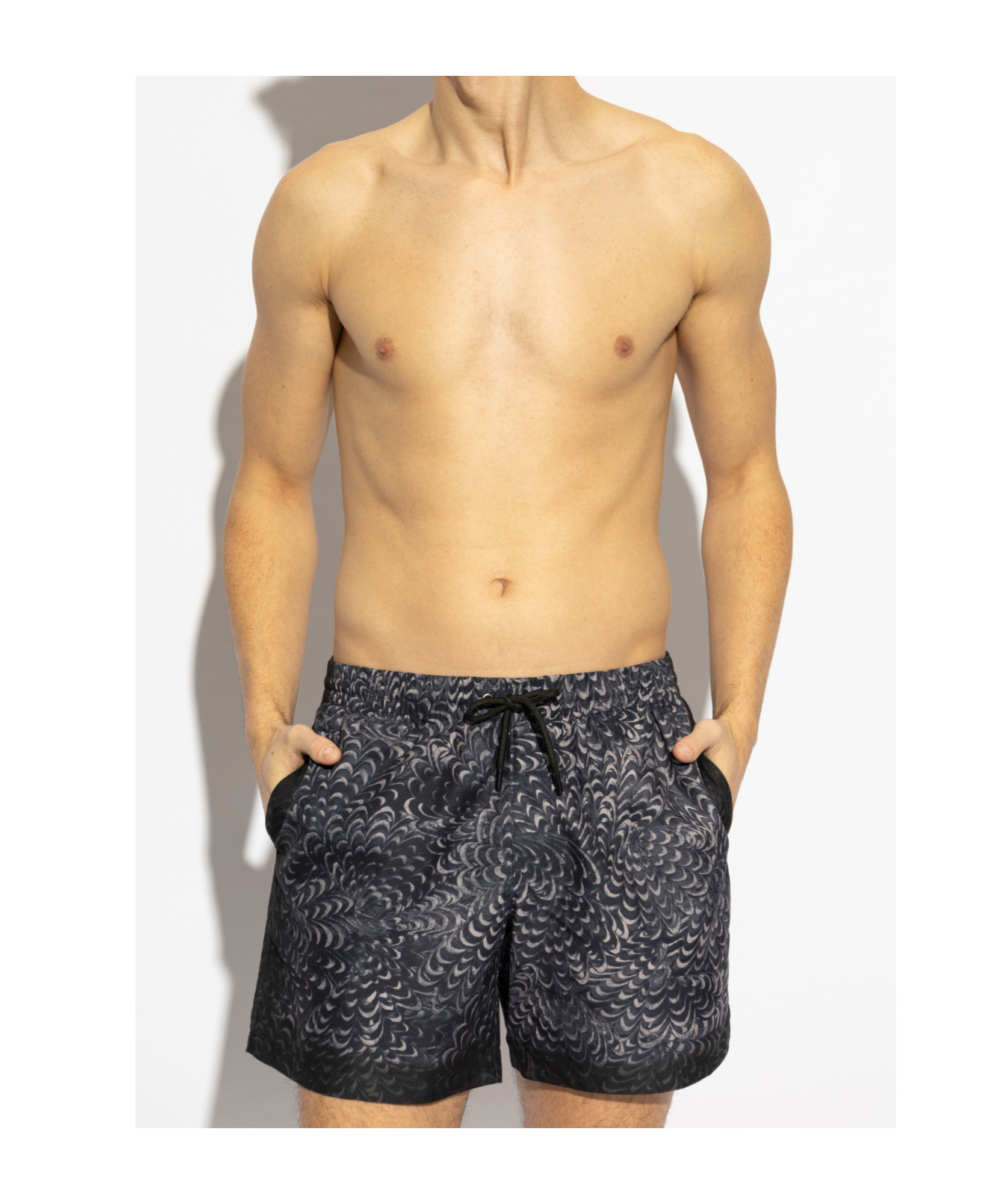 Dries Van Noten Elastic Waist Swimming Trunks In Black