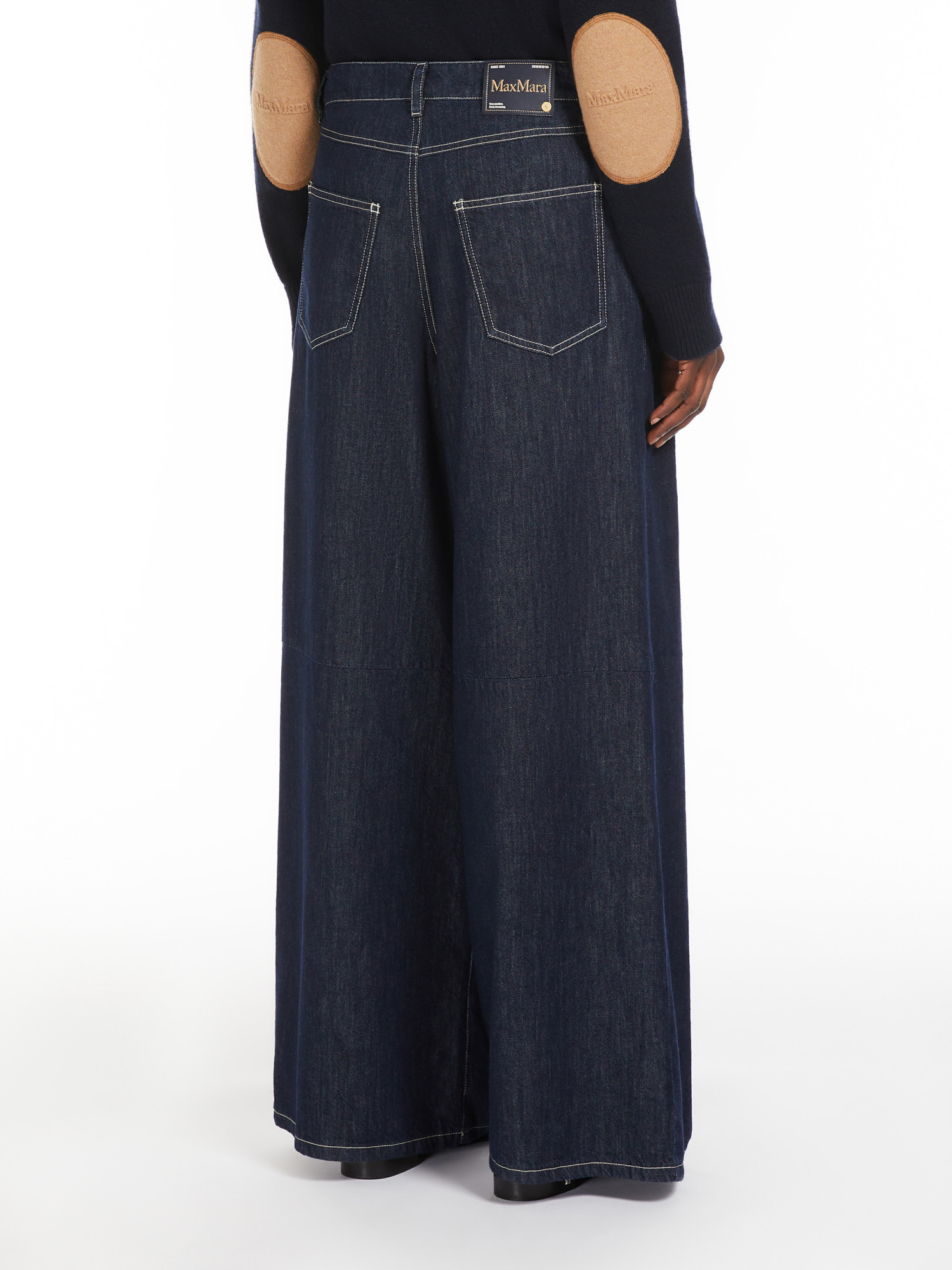 Max Mara Women's Centro Long Trouser Navy | Size 46 | 2411131161600001 In Black