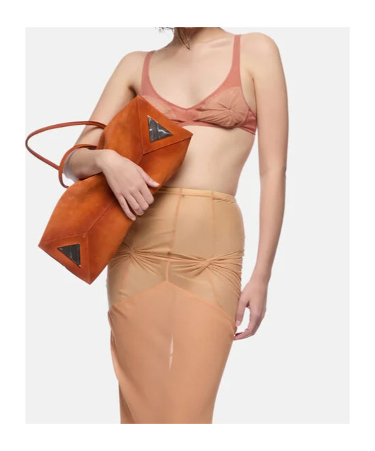 Attico The  Tulle Bra In Orange