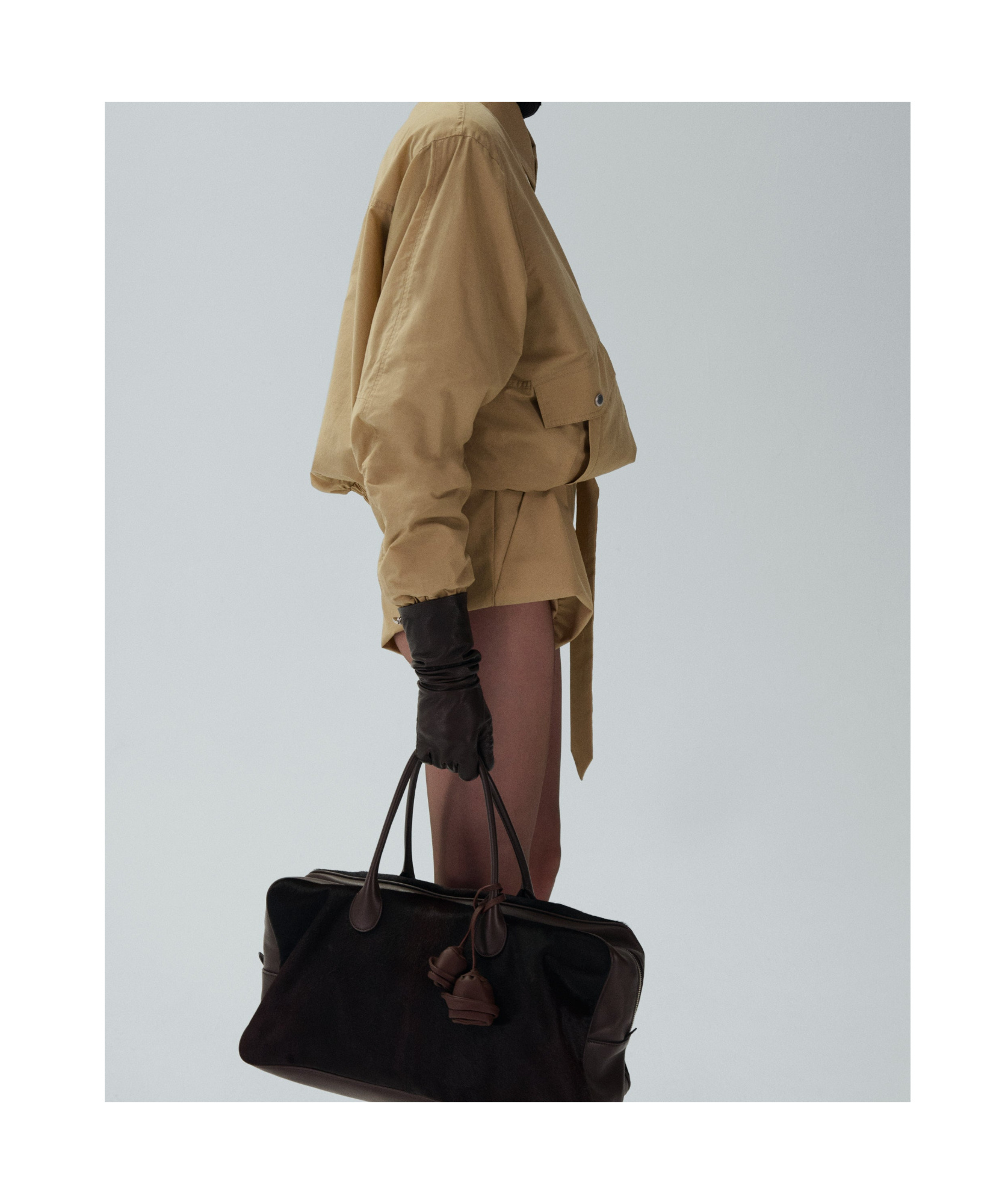 Magda Butrym Belted Cotton-blend Shorts In Nude